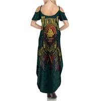 Viking Summer Maxi Dress Ravens - Hugin And Munin - Wonder Print Shop
