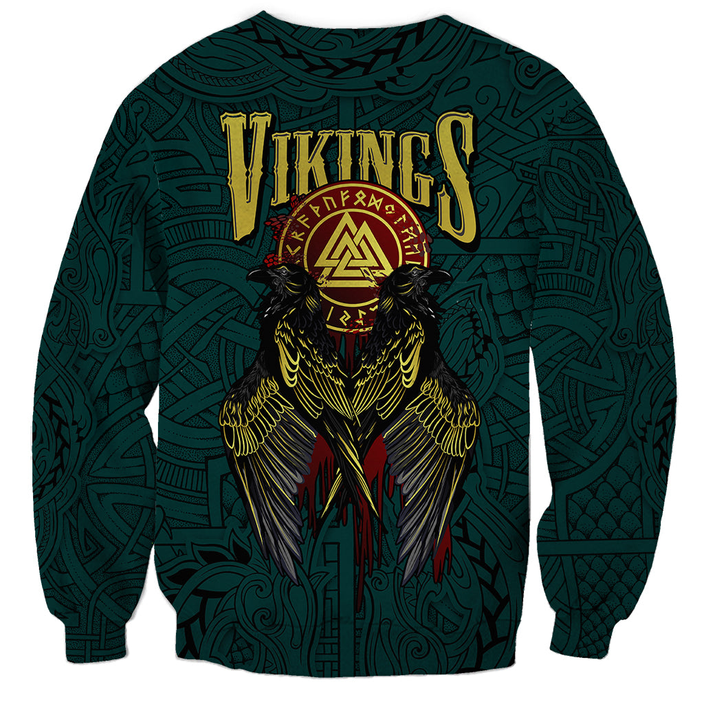 Viking Sweatshirt Ravens - Hugin And Munin - Wonder Print Shop