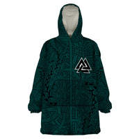 Viking Wearable Blanket Hoodie Ravens - Hugin And Munin - Wonder Print Shop