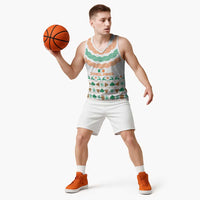 Ireland Christmas Basketball Jersey with Celtic Knot Shamrock and Tricolor Holiday Pattern - Wonder Print Shop