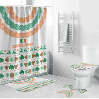 Ireland Christmas Bathroom Set with Celtic Knot Shamrock and Tricolor Holiday Pattern - Wonder Print Shop