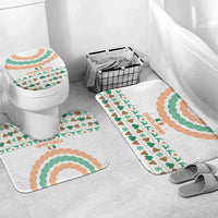 Ireland Christmas Bathroom Set with Celtic Knot Shamrock and Tricolor Holiday Pattern - Wonder Print Shop