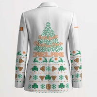 Ireland Christmas Blazer with Celtic Knot Shamrock and Tricolor Holiday Pattern - Wonder Print Shop