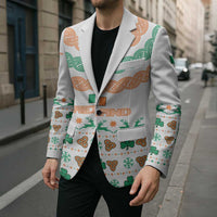Ireland Christmas Blazer with Celtic Knot Shamrock and Tricolor Holiday Pattern - Wonder Print Shop