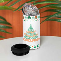 Ireland Christmas 4 in 1 Can Cooler Tumbler with Celtic Knot Shamrock and Tricolor Holiday Pattern - Wonder Print Shop