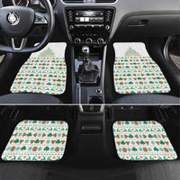 Ireland Christmas Car Mats with Celtic Knot Shamrock and Tricolor Holiday Pattern - Wonder Print Shop