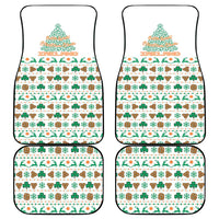 Ireland Christmas Car Mats with Celtic Knot Shamrock and Tricolor Holiday Pattern - Wonder Print Shop