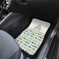 Ireland Christmas Car Mats with Celtic Knot Shamrock and Tricolor Holiday Pattern - Wonder Print Shop