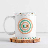 Ireland Christmas Ceramic Mug with Celtic Knot Shamrock and Tricolor Holiday Pattern - Wonder Print Shop