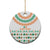 Ireland Christmas Ceramic Ornament with Celtic Knot Shamrock and Tricolor Holiday Pattern - Wonder Print Shop