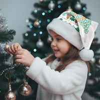 Ireland Christmas Santa Hat with Celtic Knot Shamrock and Tricolor Holiday Pattern - Wonder Print Shop