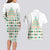 Ireland Christmas Couples Matching Long Sleeve Bodycon Dress and Hawaiian Shirt with Celtic Knot Shamrock and Tricolor Holiday Pattern - Wonder Print Shop