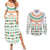 Ireland Christmas Couples Matching Summer Maxi Dress and Long Sleeve Button Shirt with Celtic Knot Shamrock and Tricolor Holiday Pattern - Wonder Print Shop
