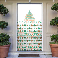 Ireland Christmas Door Cover with Celtic Knot Shamrock and Tricolor Holiday Pattern - Wonder Print Shop