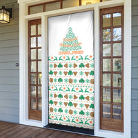 Ireland Christmas Door Cover with Celtic Knot Shamrock and Tricolor Holiday Pattern - Wonder Print Shop