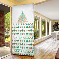 Ireland Christmas Door Cover with Celtic Knot Shamrock and Tricolor Holiday Pattern - Wonder Print Shop
