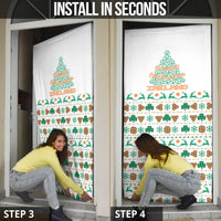 Ireland Christmas Door Cover with Celtic Knot Shamrock and Tricolor Holiday Pattern - Wonder Print Shop
