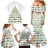 Ireland Christmas Family Matching Mermaid Dress and Hawaiian Shirt with Celtic Knot Shamrock and Tricolor Holiday Pattern - Wonder Print Shop
