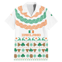 Ireland Christmas Family Matching Mermaid Dress and Hawaiian Shirt with Celtic Knot Shamrock and Tricolor Holiday Pattern - Wonder Print Shop