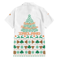 Ireland Christmas Family Matching Off Shoulder Maxi Dress and Hawaiian Shirt with Celtic Knot Shamrock and Tricolor Holiday Pattern - Wonder Print Shop