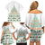 Ireland Christmas Family Matching Off Shoulder Short Dress and Hawaiian Shirt with Celtic Knot Shamrock and Tricolor Holiday Pattern - Wonder Print Shop
