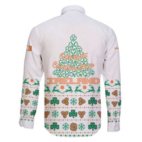 Ireland Christmas Family Matching Off Shoulder Short Dress and Hawaiian Shirt with Celtic Knot Shamrock and Tricolor Holiday Pattern - Wonder Print Shop