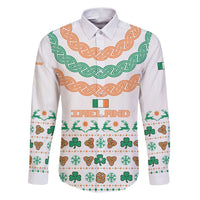 Ireland Christmas Family Matching Puletasi and Hawaiian Shirt with Celtic Knot Shamrock and Tricolor Holiday Pattern - Wonder Print Shop