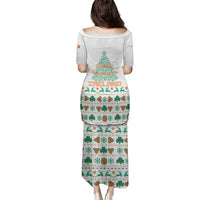 Ireland Christmas Family Matching Puletasi and Hawaiian Shirt with Celtic Knot Shamrock and Tricolor Holiday Pattern - Wonder Print Shop