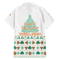 Ireland Christmas Family Matching Short Sleeve Bodycon Dress and Hawaiian Shirt with Celtic Knot Shamrock and Tricolor Holiday Pattern - Wonder Print Shop