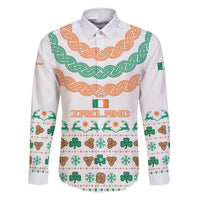 Ireland Christmas Family Matching Summer Maxi Dress and Hawaiian Shirt with Celtic Knot Shamrock and Tricolor Holiday Pattern - Wonder Print Shop