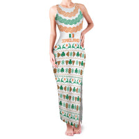 Ireland Christmas Family Matching Tank Maxi Dress and Hawaiian Shirt with Celtic Knot Shamrock and Tricolor Holiday Pattern - Wonder Print Shop