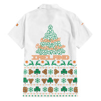 Ireland Christmas Hawaiian Shirt with Celtic Knot Shamrock and Tricolor Holiday Pattern - Wonder Print Shop