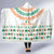 Ireland Christmas Hooded Blanket with Celtic Knot Shamrock and Tricolor Holiday Pattern - Wonder Print Shop