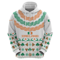 Ireland Christmas Hoodie with Celtic Knot Shamrock and Tricolor Holiday Pattern - Wonder Print Shop