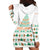 Ireland Christmas Hoodie Dress with Celtic Knot Shamrock and Tricolor Holiday Pattern - Wonder Print Shop