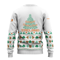 Ireland Christmas Ugly Christmas Sweater with Celtic Knot Shamrock and Tricolor Holiday Pattern - Wonder Print Shop