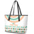 Ireland Christmas Leather Tote Bag with Celtic Knot Shamrock and Tricolor Holiday Pattern - Wonder Print Shop