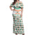 Ireland Christmas Off Shoulder Maxi Dress with Celtic Knot Shamrock and Tricolor Holiday Pattern - Wonder Print Shop