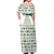 Ireland Christmas Off Shoulder Maxi Dress with Celtic Knot Shamrock and Tricolor Holiday Pattern - Wonder Print Shop
