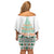 Ireland Christmas Off Shoulder Short Dress with Celtic Knot Shamrock and Tricolor Holiday Pattern - Wonder Print Shop