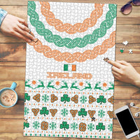 Ireland Christmas Puzzle with Celtic Knot Shamrock and Tricolor Holiday Pattern - Wonder Print Shop