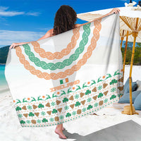 Ireland Christmas Sarong with Celtic Knot Shamrock and Tricolor Holiday Pattern - Wonder Print Shop