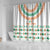 Ireland Christmas Shower Curtain with Celtic Knot Shamrock and Tricolor Holiday Pattern - Wonder Print Shop