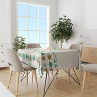 Ireland Christmas Tablecloth with Celtic Knot Shamrock and Tricolor Holiday Pattern - Wonder Print Shop