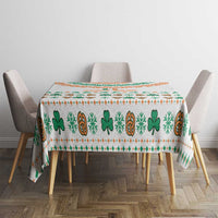 Ireland Christmas Tablecloth with Celtic Knot Shamrock and Tricolor Holiday Pattern - Wonder Print Shop