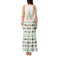 Ireland Christmas Tank Maxi Dress with Celtic Knot Shamrock and Tricolor Holiday Pattern - Wonder Print Shop