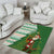Ireland Christmas Area Rug with Celtic Harp Santa and Green Holiday Pattern - Wonder Print Shop