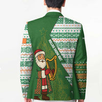 Ireland Christmas Blazer with Celtic Harp Santa and Green Holiday Pattern - Wonder Print Shop