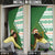 Ireland Christmas Door Cover with Celtic Harp Santa and Green Holiday Pattern - Wonder Print Shop