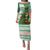 Ireland Christmas Family Matching Puletasi and Hawaiian Shirt with Celtic Harp Santa and Green Holiday Pattern - Wonder Print Shop